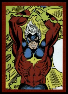2020 Panini Marvel 80 Years Stickers #62 Captain Marvel #25 Red Foil - Picture 1 of 2
