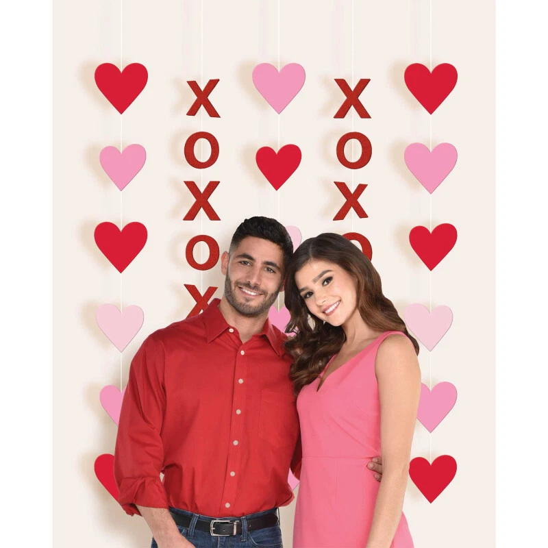 Felt XOXO / Card Love Hearts Valentine Wedding Hanging Strings Party Decorations - image 1 of 1