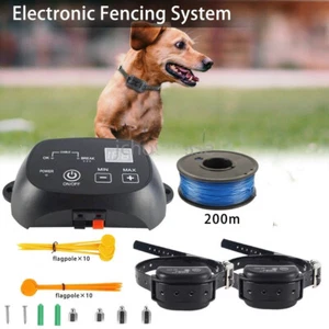 Wireless Dog Fence Electric Boundary Pet Training Containment Collar System Yard - Picture 1 of 18