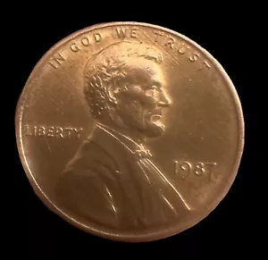 1987 lincoln penny no mint mark, double dye DDO DDR Rare! - Picture 1 of 4