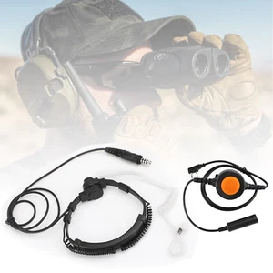 7.1mm Big Plug Tactical Throat Headset For Kenwood TK-208 TK-220 TK-240 TK-248 - Zdjęcie 1 z 17