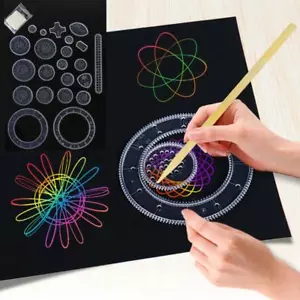 Spirograph Deluxe Tin Set Draw Spiral Designs Interlocking Toys Gears Wheels NEW - Picture 1 of 12