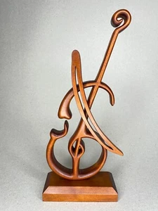 Hand carved wooden " Violin " - Foto 1 di 5