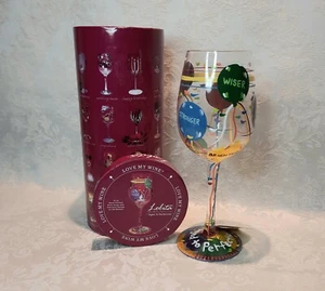 Authentic Lolita Aged To Perfection Birthday Wine Glass #GLS11-5590A NEW IN BOX - Picture 1 of 5