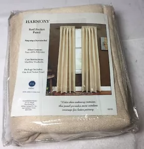 New Harmony Miller Window Treatment Cream Rod Pocket Panel 54" X 84" - Picture 1 of 4