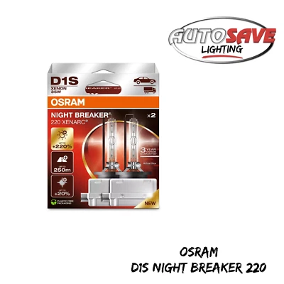 OSRAM D1S Xenarc - Night Breaker 220 (Twin Pack) -66140XN2- BRAND NEW & IN STOCK - Image 1 of 4