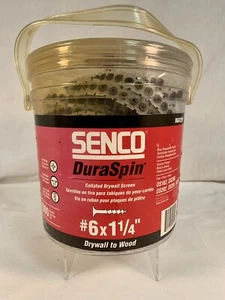 SENCO DuraSpin #6 x 1-1/4" TORNILLOS DE CURSO INTERCALADOS DE PARED SECA A MADERA ~ 06A125P - Imagen 1 de 3