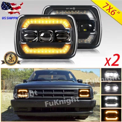 Faros LED PUNTO 7X6" 130W HALO H4 bombilla para camioneta Mazda B2000 B2200 1986-1993 Foto 1 de 4