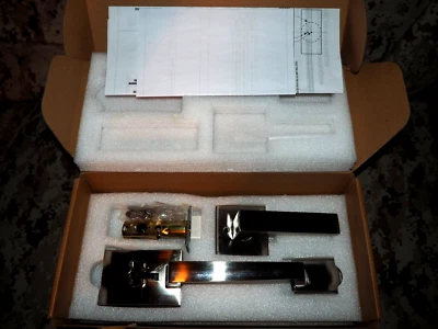 前门把手套装拉丝不锈钢镍新品。  仅手柄无锁 — 第 1/4 张图片