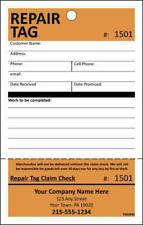 500 Repair Tags, Service Department Tags with Detachable Claim Check TMG042