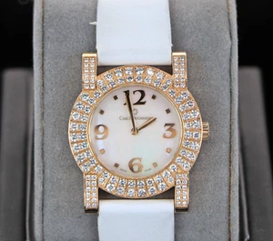 $21,800 Lady Carl F. Bucherer Pathos Diva 18K Yellow Gold Diamond Watch 10510.01 - Picture 1 of 11