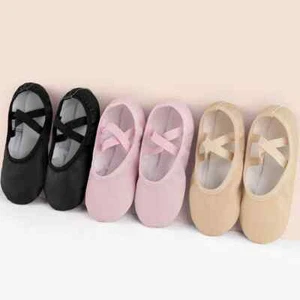 PU Ballerinas für Kleinkind Mädchen Kinder Tanzschuh Leder Ballerinas Kinder - Bild 1 von 29