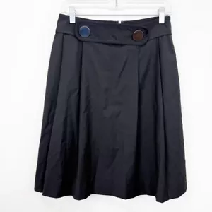 Tory Burch Black A-Lined Wool Blend Skirt Size 4 - Picture 1 of 4