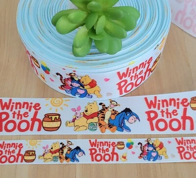 Cinta de grosgrain de 7/8, 1,5 y 3" (1 yarda) Winnie The Pooh Tigger Piglet Eeyore Foto 1 de 2