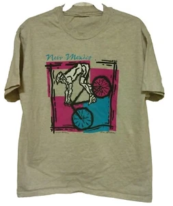 New Mexico Vintage Single Stitch Fan Grabber Graphic Art SS Shirt Men's Size: L - Picture 1 of 6