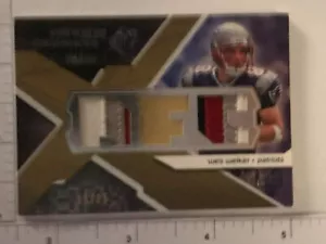 #d/25 2008 SPx Winning Materials Wes Welker doppio gioco usato multicolore Patriots - Foto 1 di 2