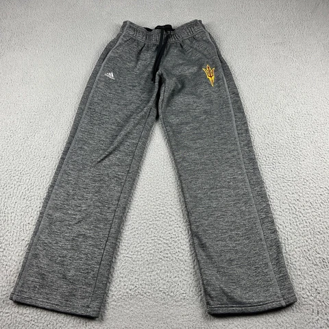 Adidas Arizona State Sun Devils Pants Mens Small Gray Logo Climawarm Sweatpants Cover
