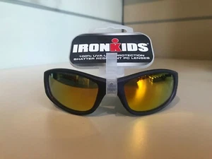 Kids 100% UVA-UVB Protection Shatter Resistant Sunglasses, Blue with Yellow Lens - Picture 1 of 3