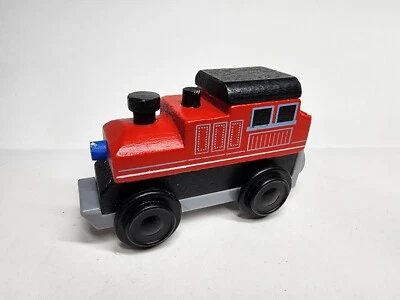 2009 KidKraft WOODEN Wood TRAIN Red Black Locomotive Magnetic Toy Train Kids - Image 1 of 4