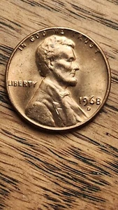 1968D Lincoln Cent. This Red Beautiful 68D Has A DDO. DATE AND MM. RARE FIND. - Picture 1 of 7