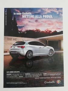 Clipping Pubblicità Advertising 2012 ALFA ROMEO GIULIETTA Mettimi alla Prova - Foto 1 di 1