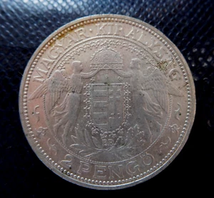 UNGHERIA / ARGENTO 2 PENGŐ 2./ 1938 - Foto 1 di 2