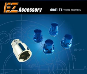 4 Pc Set Locking Lug Nuts Bulge Acorn | Blue 12x1.5 | for Acura Honda Toyota - Picture 1 of 1