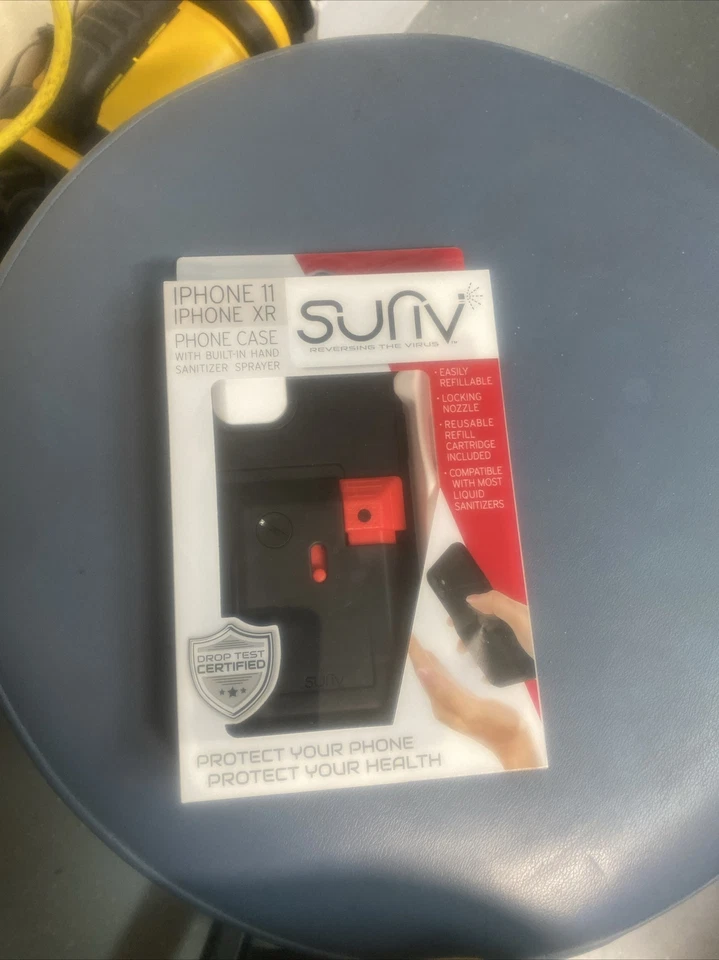 NUEVA Funda para Teléfono iPhone 11/XR Desinfectante con Pulverizador Incorporado Negra Foto 1 de 3