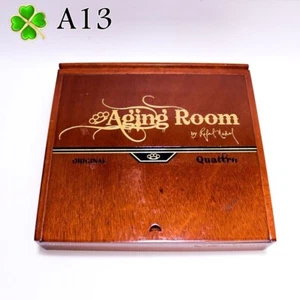 Portasigari in legno vuota originale quattro concerti sala d'invecchiamento 8,5" x 8" x 1,5" A13 - Foto 1 di 7