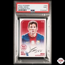 PSA 9 2012-13 Lionel Messi Panini #163 Barcelona Autografo Low Pop Printed Auto