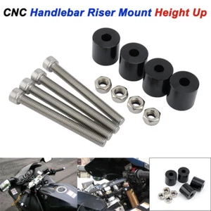 CNC Handlebar Riser Mount Kit 30mm Adapters For Suzuki Hayabusa GSXR1300 1999-19 - Imagen 1 de 7