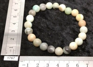 Bracelet perles 8 mm AMAZONITE - pierre naturelle lithotherapie reiki bien etre - Imagen 1 de 2