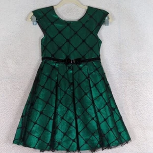 Jona Michelle Girl's Emerald Green Formal Dress Size 7 - Picture 1 of 8