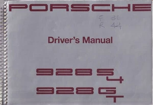 PORSCHE 928 S4 & 928 GT, DRIVERS MANUAL, MODEL YEAR 1991. - Picture 1 of 12