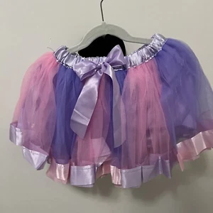 Girls Rainbow Tulle Tutu Skirt Ballet Dance Party Dress Up Costume Small 5-8 - Picture 1 of 2