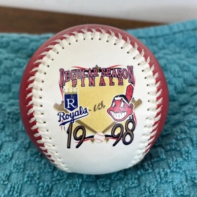 Cleveland Indians 1998 Regular Season Finals Baseball Ball Kansas City Royals - Image 1 of 4