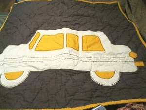 Pottery Barn Kids  Car Euro Sham  26 x 26 Brown Orange Yellow Tan NEW - Picture 1 of 2