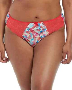 Elomi Morgan Coral Haze Briefs Bottoms Bow Lace Lingerie Plus Size UK 12 - 20 - Picture 1 of 6