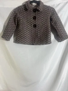 Anna's Coat Girl's S Jacket Wool Blend Tweed Hand Made - Picture 1 of 10