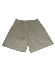 Frame Pleated Wide Cuff Twill Shorts in Oatmeal Color Sz 6 MSRP $298 - Picture 1 of 14