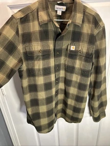 Carhartt Flanellhemd Herren kariert Heavyweight Workwear mittelbraun schwarz kariert - Bild 1 von 5