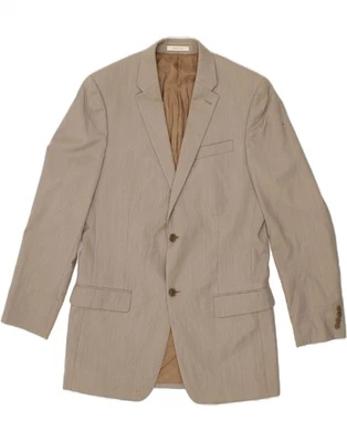 CALVIN KLEIN Mens 2 Button Blazer Jacket IT 42 XL Grey Wool VD03 - Image 1 of 4