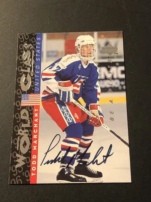 1995-96 Upper Deck Be a Player Auto Todd Marchant #S190 Auto - Image 1 of 2