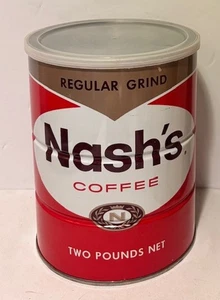 Lata de café Nash's Two Pound con tapa - Imagen 1 de 2