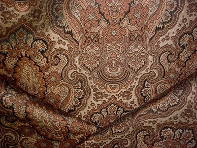 Tela de tapicería jacquard arabesco francés oro negro ónix Kravet 15442 3-1/2 años Foto 1 de 4