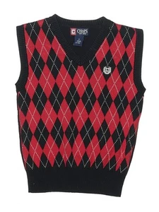 Chaps Boys Red Sweater Vest 7 - Picture 1 of 2