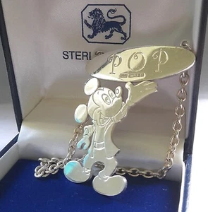 Large rare Micky Mouse sterling silver decanter label, Edinburgh 2010 - Picture 1 of 4