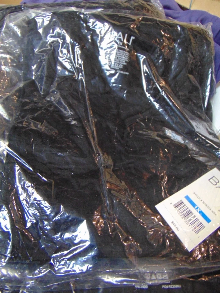 Pajama set Bali sleepwear Top base is LACE Retail $49 sz large black - Image 1 of 1