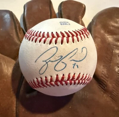Zack Greinke Firmado Autografiado Oficial Liga ROL Béisbol Foto 1 de 2
