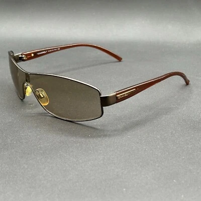 Chanel 4089 236/13 VTG Shield Sunglasses Brown Gradient Italy 120 Used w/ Ser. # - Image 1 of 4